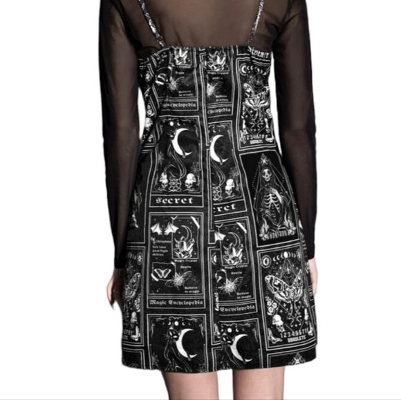 🖤 3/$45 NWT Shein Romwe Gothic Tarot Print Dress - Picture 2 of 4
